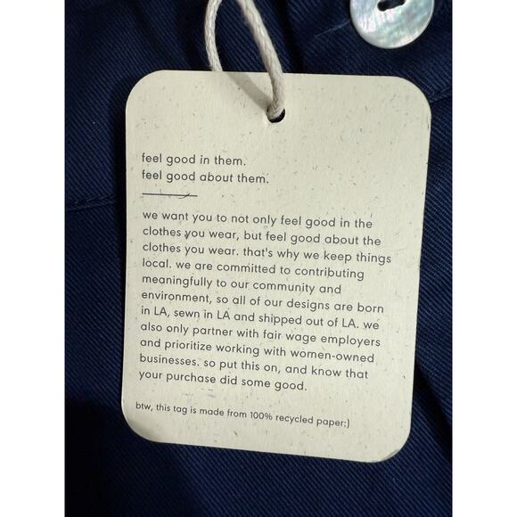 DONNI. Navy Wide Leg Pants - Picture 5 of 7